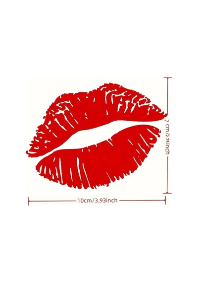 Dudak Desenli Sticker 10x7 Cm 1 Adet