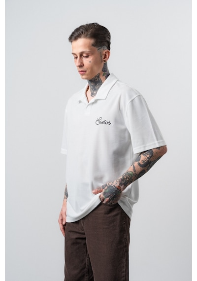 Respire Erkek Senor Yazılı Polo Yaka Regular Fit T-shirt Ekru Respire Erkek Senor Yazılı Polo Yaka Regular Fit T-shirt Ekru