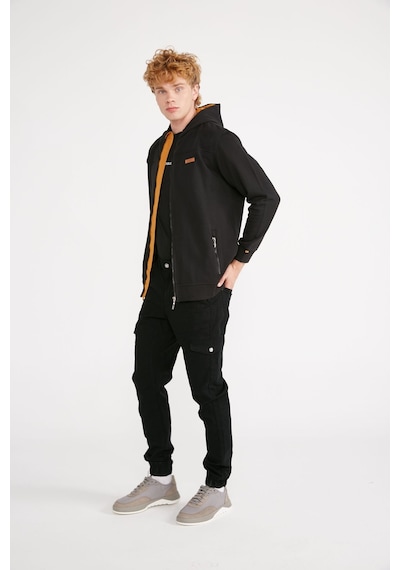 Jepublic Jp Full Zıp Sweatshırt Hoodıe Siyah