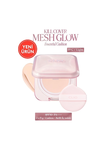 Hyalüronik Asit İçerikli Kill Cover Mesh Glow Essential Cushion Set 19c Light Spf50+ Pa++++