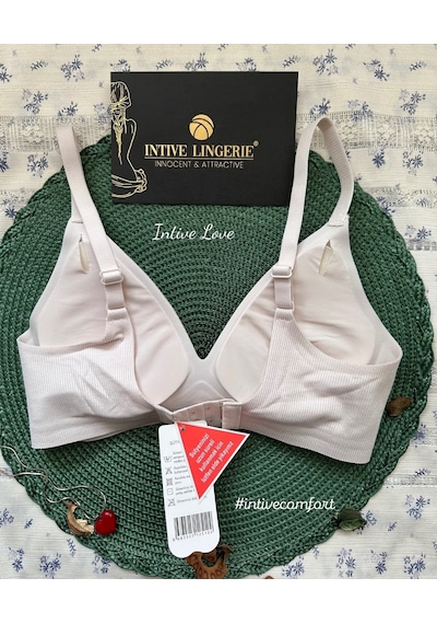 Softease V Yaka Balensiz Dikişsiz Lazer Kesim Rahat Soft Kumaştan Pudra