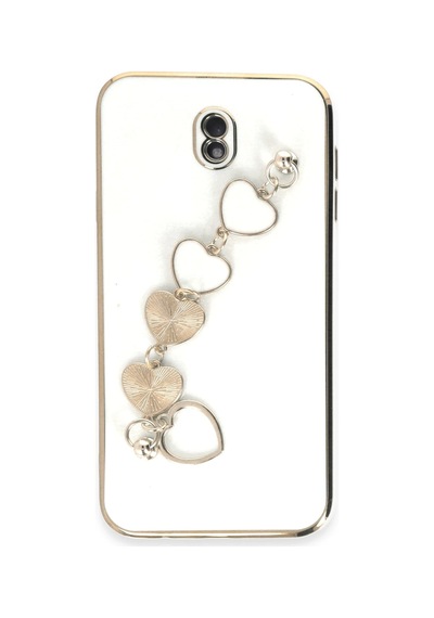 Newface - 533 - Samsung Galaxy Uyumlu J7 Pro / J730 Kılıf Esila Silikon - Csmo-tex - - Beyaz
