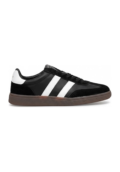 Lufian 111230322 Mike Sneaker Erkek Deri Ayakkabı Siyah-beyaz