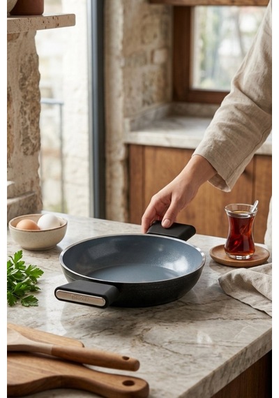 Cooker Cliff 22 Cm Seramik Kaplama Sahan Siyah Ckr4641