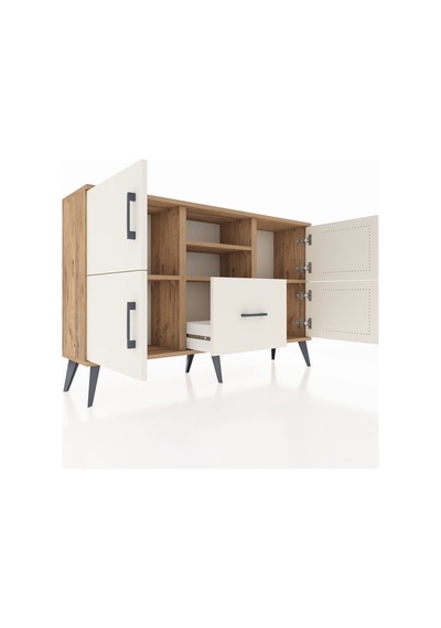 Arges Konsol 4 Raflı Tek Çekmeceli 4 Kapaklı 132x30x83 Çam-aytaşı/aytaşı Aytaşı/aytaşı Arges Konsol 4 Raflı Tek Çekmeceli 4 Kapaklı 132x30x83 Çam-aytaşı/aytaşı Aytaşı/aytaşı