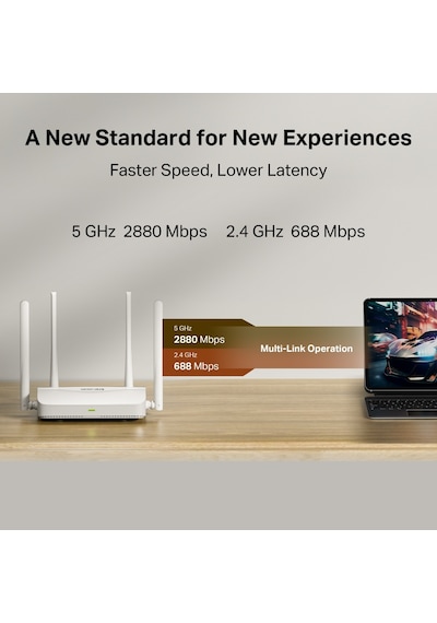 Mercusys Mr25wbe Wıfı7 Be3600 Dual Band Router