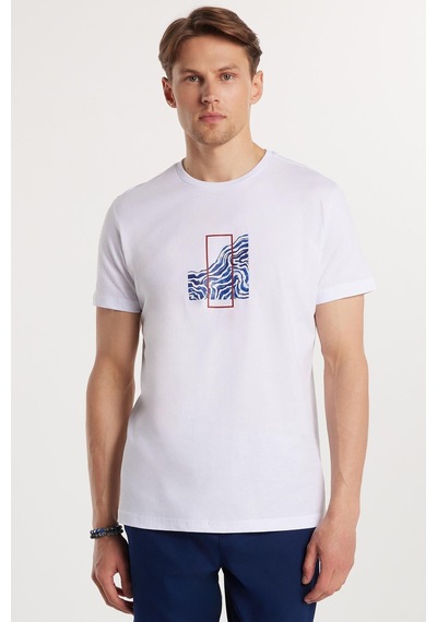 Tudors Erkek Slim Fit Dar Kesim %100 Pamuk Yumuşak Dokulu Baskılı Beyaz Bisiklet Yaka Tişört-33128 Beyaz Tudors Erkek Slim Fit Dar Kesim %100 Pamuk Yumuşak Dokulu Baskılı Beyaz Bisiklet Yaka Tişört-33128 Beyaz
