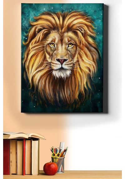 Webstyle Sayılarla Boyama Seti Kasnaklı Üzgün Aslan 40 X 50 Cm