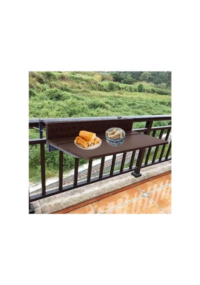 Tr Katlanır Balkon Masası, Korkuluk İçin, Dış Mekan Veranda, Bar Masası, Yerden Tasarruf Sağlayan Çiçek Standı Genel