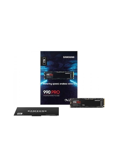 Samsung MZ-V9P1T0BW 990 PRO PCIe 4.0 NVMe M.2 SSD 1 TB 7.450/6.900 MB/sn. Harddisk