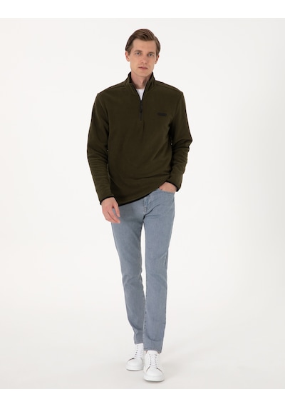 Pierre Cardin Erkek Haki Sweatshirt 50314056-vr027 Haki