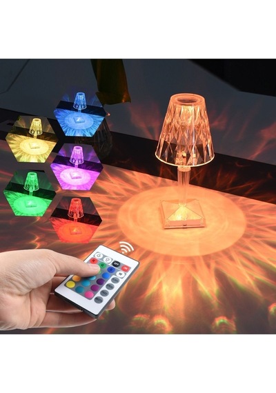 Powermaster Kumandalı Kristal Dev Masa Lambası Rgb Usb Charging Multi Color Rose Diamond Table Lamp Powermaster Kumandalı Kristal Dev Masa Lambası Rgb Usb Charging Multi Color Rose Diamond Table Lamp