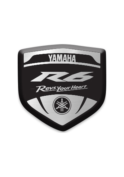 Motosiklet Stıcker Yamaha R6 Logolu 3d Kabartmalı Siperlik Camı 1