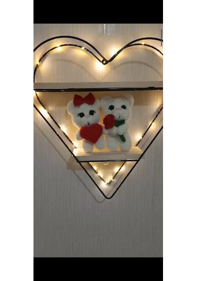 Sevgililer Günü Özel Amigurimi Ayıcık Ve Kalpli Led Işıklı Dekor Boyut-Isim Sayısı-40X40Cm-Iki Isim Sevgililer Günü Özel Amigurimi Ayıcık Ve Kalpli Led Işıklı Dekor Boyut-Isim Sayısı-40X40Cm-Iki Isim