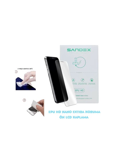 Realme Note 80 Uyumlu Nano Ekran Koruyucu Esnek Ultra İnce - Sandex - Epu Hd