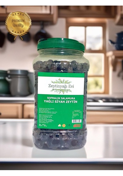 Sele Sofralık Siyah Zeytin 900 Gram Doğal Fermente Brüt 3400 Gram