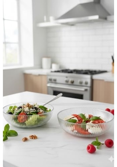 Rivella Cam Salata Kasesi 20 Cm 3.2 Litre 2'li Set Genel