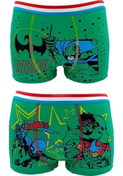 Shopiolog Erkek Çocuk Pamuklu Desenli Boxer 2 Adet