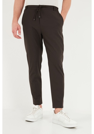 Buratti Regular Fit Belden Bağlamalı Düz Paça Pantolon Erkek Pantolon Cf26w6111111 Koyu Kahve