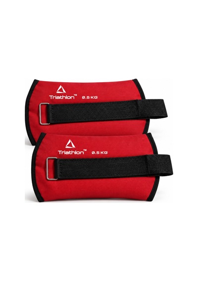 0,5 Kg X 2 Adet El Ayak Bilek Ağırlığı Ayarlanabilir Fitness Pilates Ağırlık Seti Kırmızı Kırmızı