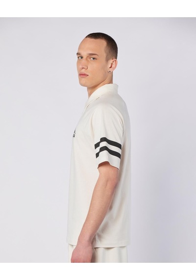Kappa Porte Tee Erkek Ekru Regular Polo Yaka Tişört