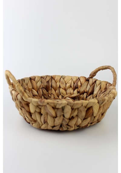 Hasır Rattan Ekmeklik Ekmek Sepeti Yuvarlak 23cm