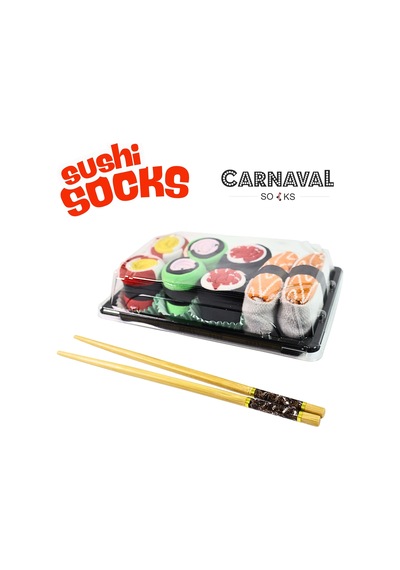 Carnaval Socks Carnaval Unisex Hediye Sushi Kutusu Çorap Seti - Sushi Desenli Pamuk Çorap - Sushi Socks Box 2000386