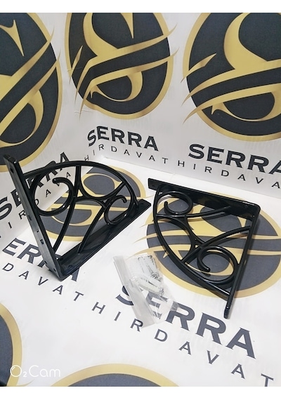 Serrahırdavat Plastik Raf Altı Ferforje (Siyah-Beyaz)
