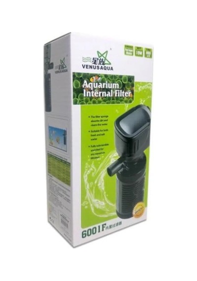 Venus Aqua 6001f Akvaryum İç Filtresi 880 Lt/saat Biyolojik Süngerli Tatlı Tuzlu Su