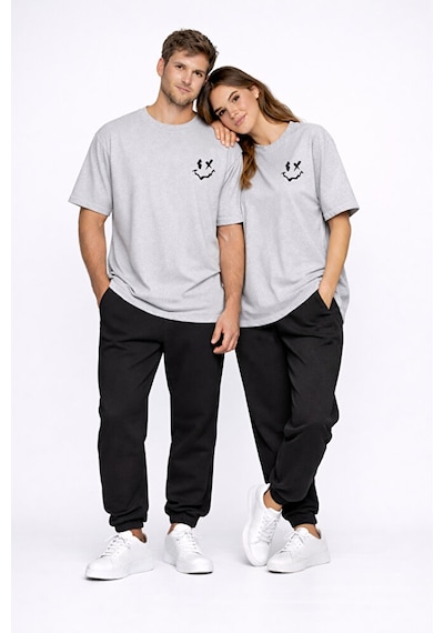 Sevgili Kombini Çift Tişört Oversize Unisex Uyumlu Çift Kombin 2' Çok Renkli