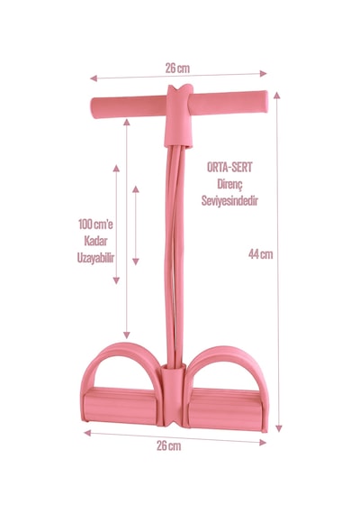 Body Trimmer Mekik Kürek Çekme Bel İnceltme Aleti Evde Spor Lastikli Egzersiz Lastiği Pembe