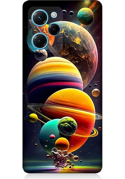 Xiaomi Poco X5 Pro Uyumlu Silikon Kılıf Gezegenler Ve Büyük Patlama