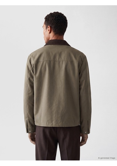 Lcw Vision Bej Regular Fit Kadife Yaka Erkek Mont