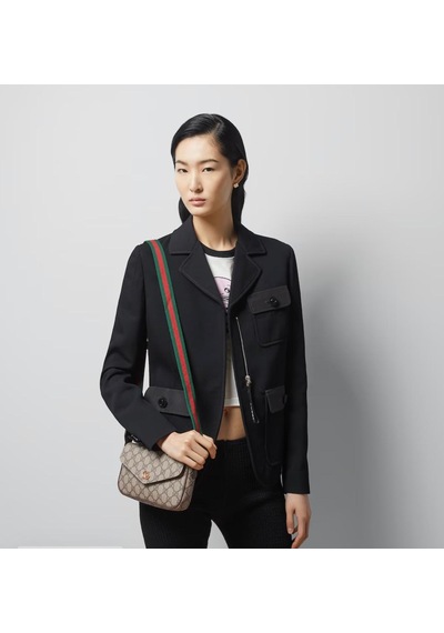 Gucci Ophidia Pochette Bag Kahverengi