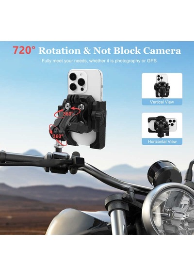 Mechrıg M10 Vidalı Motosiklet Telefon Tutucu