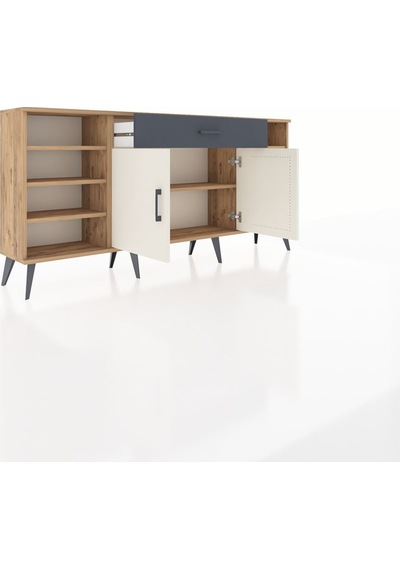 Arges Konsol 7 Raflı Tek Çekmeceli 2 Kapaklı 176x30x83 Çam-aytaşı/antrasit Aytaşı/antrasit Arges Konsol 7 Raflı Tek Çekmeceli 2 Kapaklı 176x30x83 Çam-aytaşı/antrasit Aytaşı/antrasit