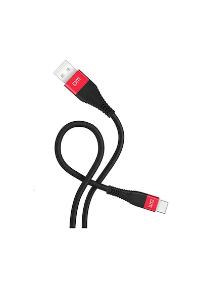 DM SL003 USB to Type-C 3A Hızlı Şarj ve Data Kablosu Siyah 1.2 Metre