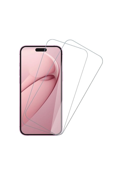 Apple Uyumlu   iPhone 16 Plus İle Ekran Koruyucu Şeffaf Temperli Kırılmaz Cam Ekran Koruyucu 2 Adet