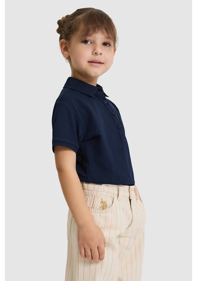 U.s. Polo Assn. Kız Çocuk Lacivert Tişört Basic 50328218-vr033
