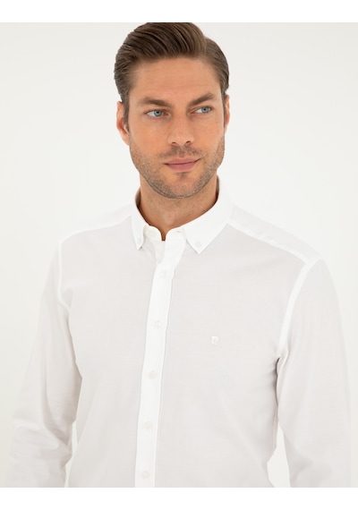 Pierre Cardin Erkek Beyaz Gömlek Desenli 50295909-vr013 Beyaz