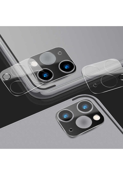 Apple Uyumlu iPad  Pro 12.9 2020 4.nesil Kamera Lens Koruyucu Cam Şeffaf