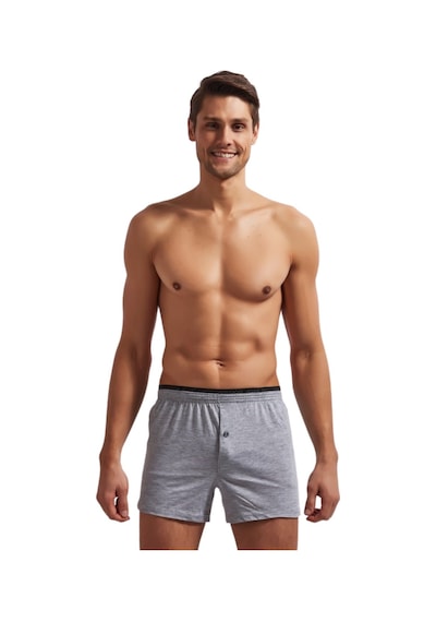 Josejuan Erkek Boxer Penye 3400-Gri Melanj