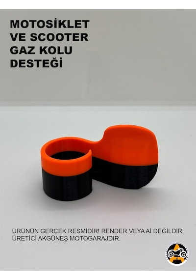Motosiklet El Gazı Bilek Rahatlatıcı Siyah Gaz Kolu Tutucu Hız Sabitleyici Gaz Kelepçesi Turuncu