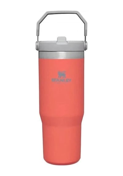 Stanley The Iceflow Flip Straw Pipetli Termos Bardak 0.89 Lt Açık Mercan