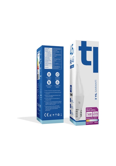 Redeem Plus C37A E27 Mum Ampul, Titreşimsiz, Göz Konforu, 579 Lümen, Soğuk Beyaz, 6500 Kelvin