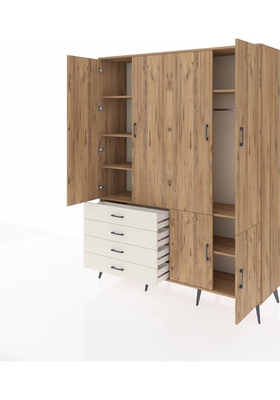 Hyperion Gardrop 7 Raflı 4 Çekmeceli Tek Askılı 176x44x221 Çam-çam/aytaşı Çam/aytaşı Hyperion Gardrop 7 Raflı 4 Çekmeceli Tek Askılı 176x44x221 Çam-çam/aytaşı Çam/aytaşı