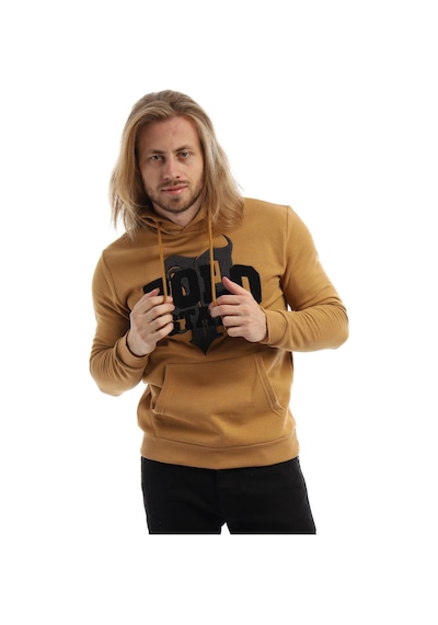 Polostate Erkek Polo State Süzine Nakışlı Kapüşonlu Sweat Kahverengi