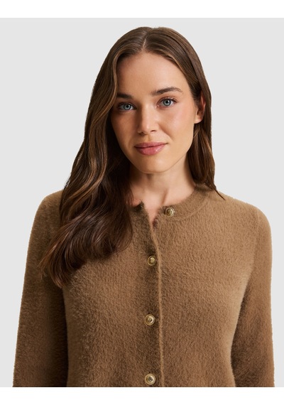Pierre Cardin Kahverengi Crop Top Triko Hırka 50331252 Vr271 Çok Renkli