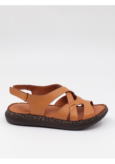 Nesilshoes Nesil Shoes Mns 154 Taba Hakiki Soft Deri Kadın Sandalet