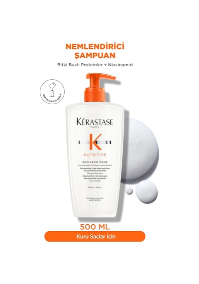 Kerastase Nutritive Bain Satin Riche Yoğun Nemlendirici Şampuan 500 Ml Kuru